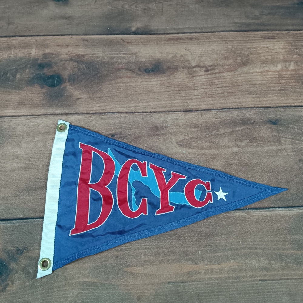 BCYC Pennant Flag Blue Red White Star Nautical Boat Club Nautical Decor